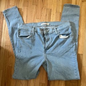 Levi high rise super skinny jeans